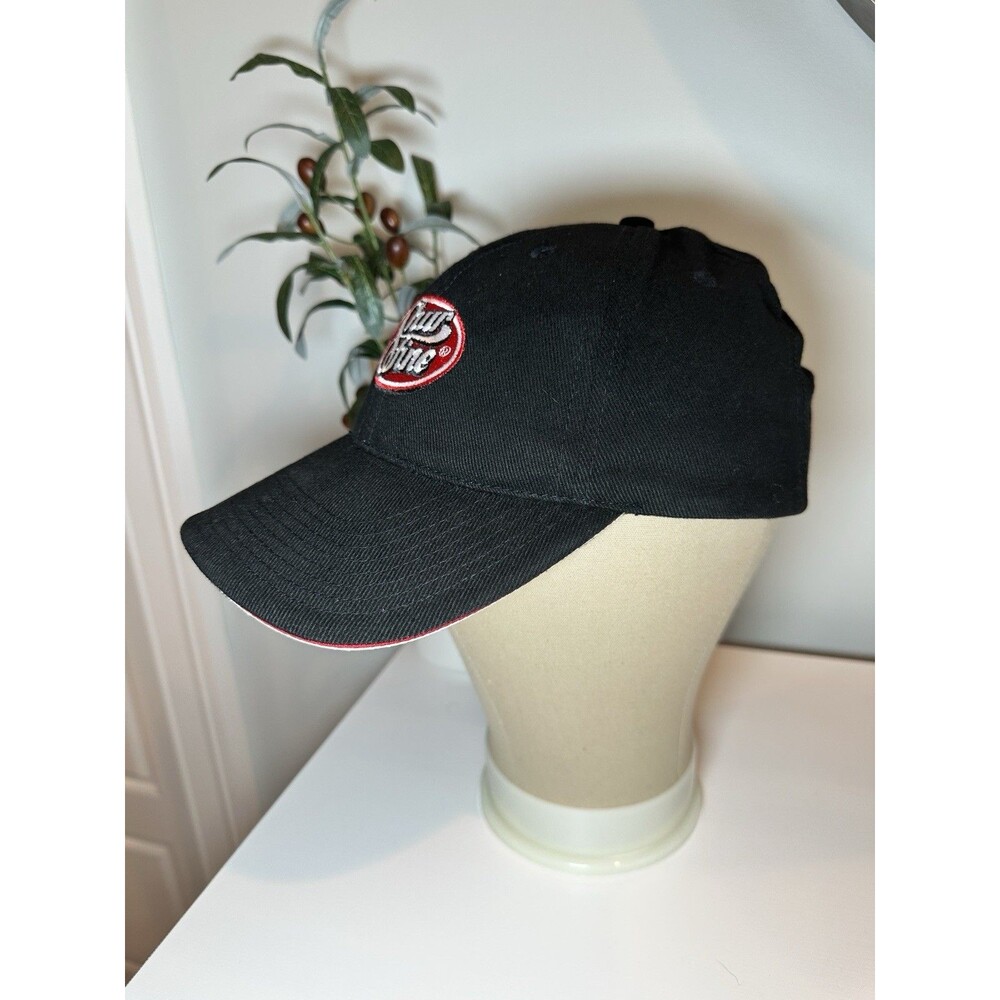Vintage Shurfine Grocery Store Hat Snapback Trucker Cap Black & Red Dad Hat - Picture 2 of 7